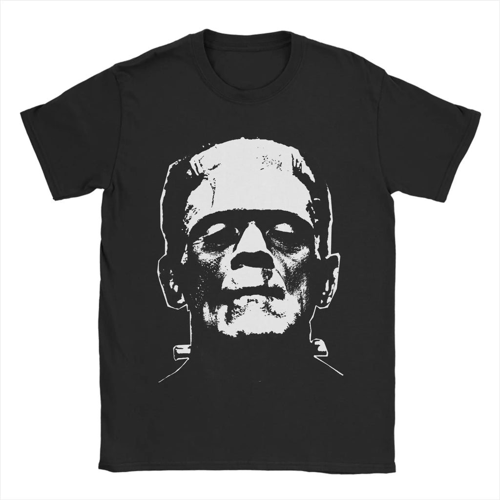 Frankenstein T-Shirts Horror Halloween Monster Novelty Cotton Tees Round Neck Short Sleeve T Shirts New Arrival Clothes
