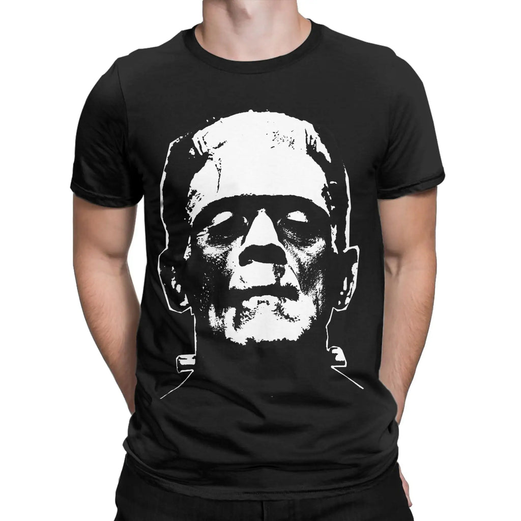 Frankenstein T-Shirts Horror Halloween Monster Novelty Cotton Tees Round Neck Short Sleeve T Shirts New Arrival Clothes